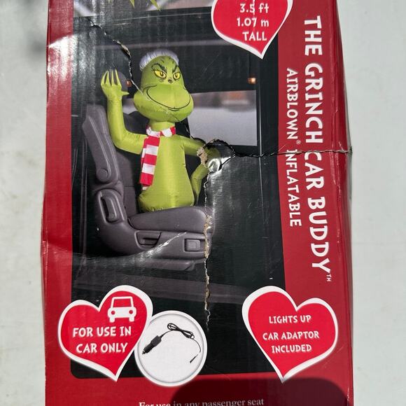 The Grinch Car Buddy Inflatable car side kick blow up xmas christmas